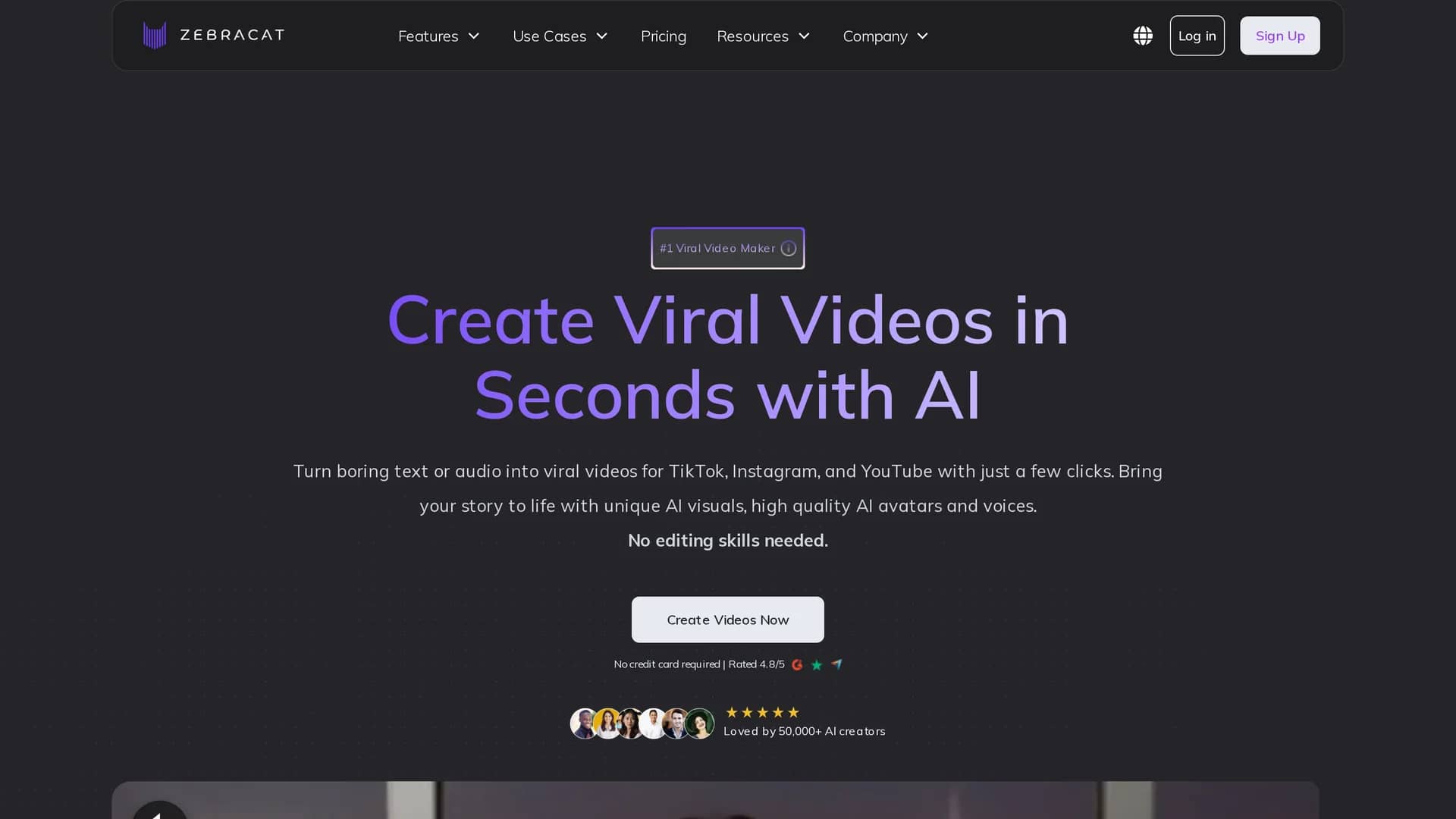 zebracat-ai homepage