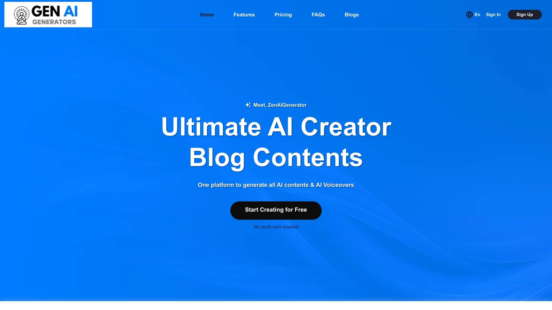 zen-ai-generator homepage