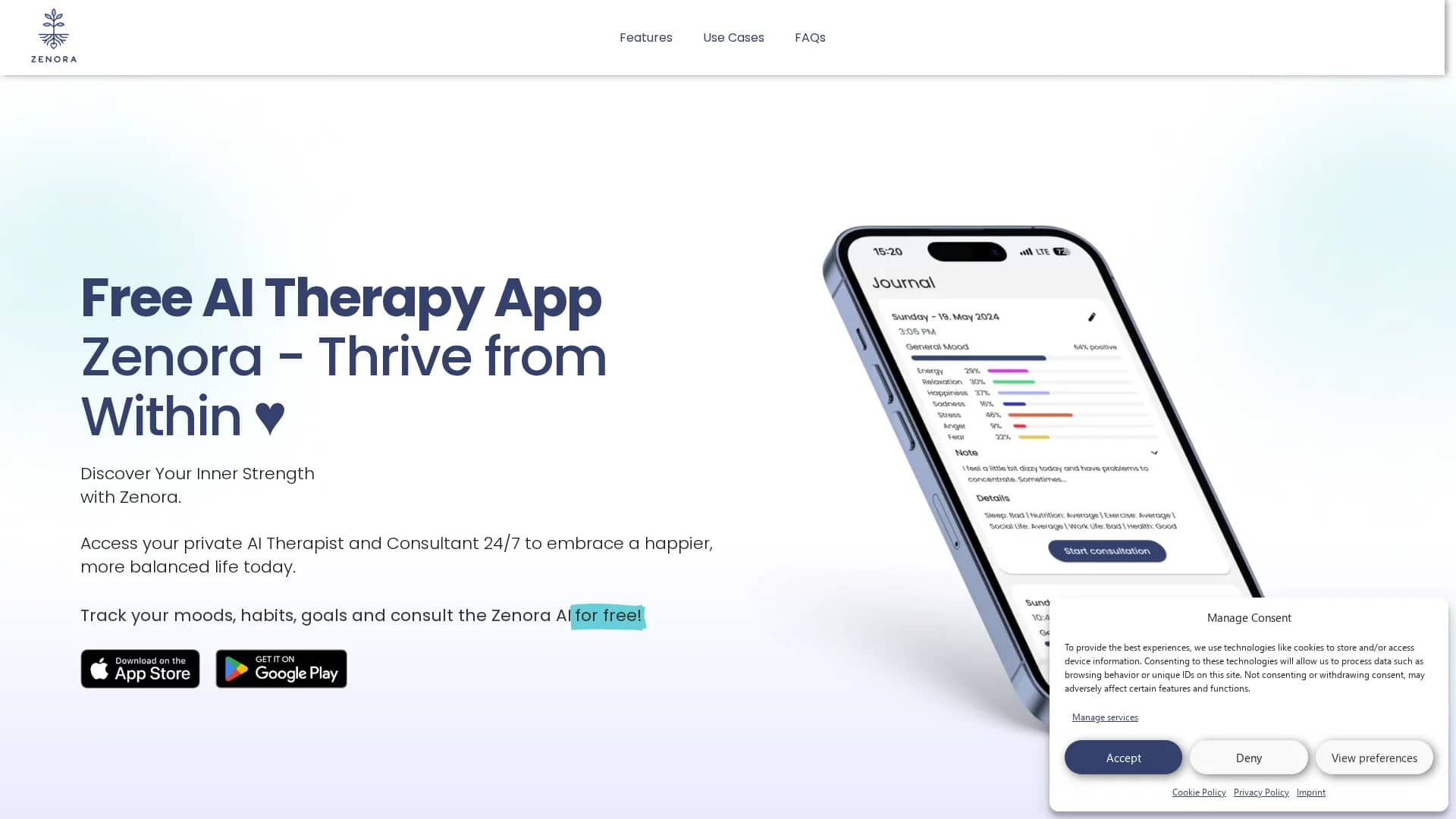 zenora homepage