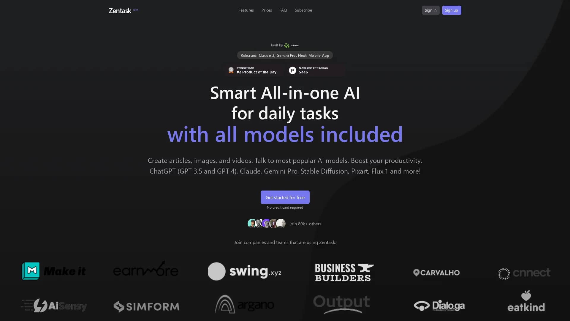 zentask-ai homepage
