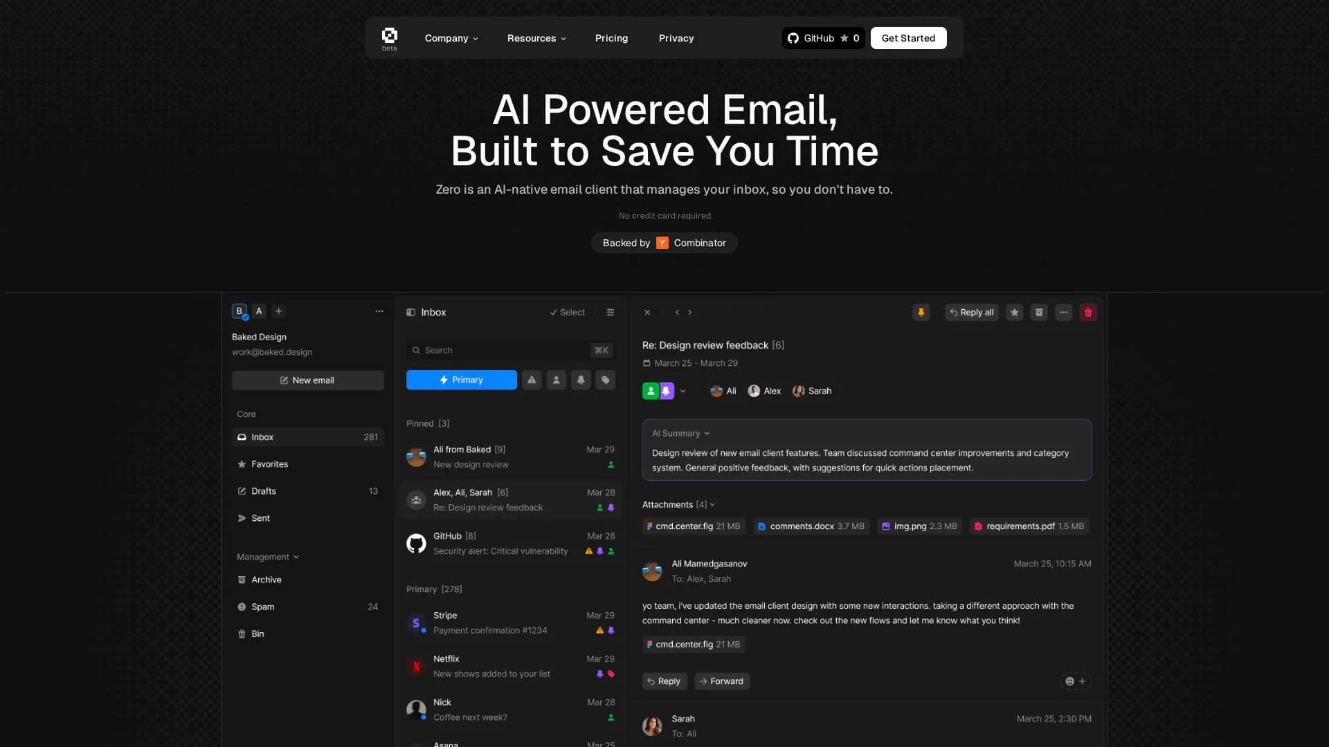zero homepage