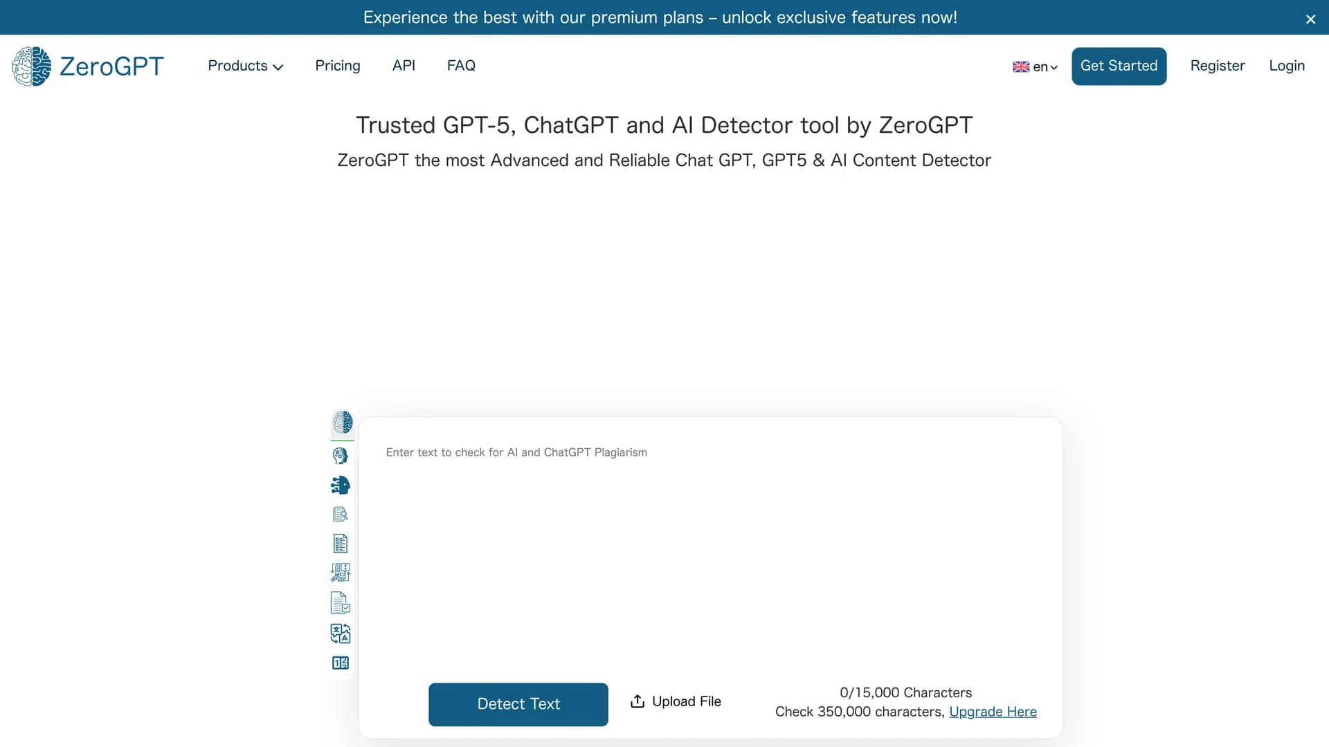 zerogpt homepage