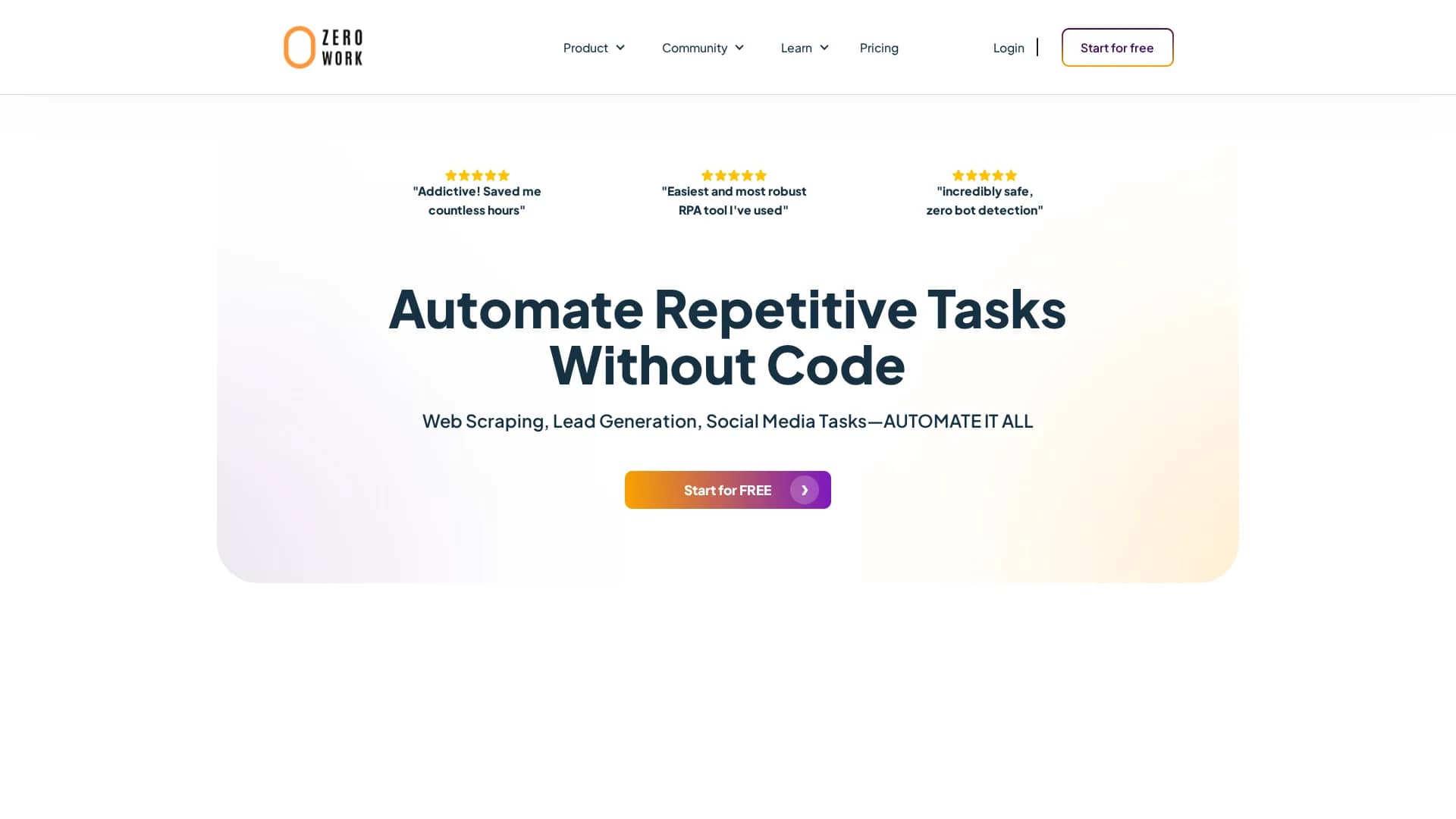 zerowork homepage