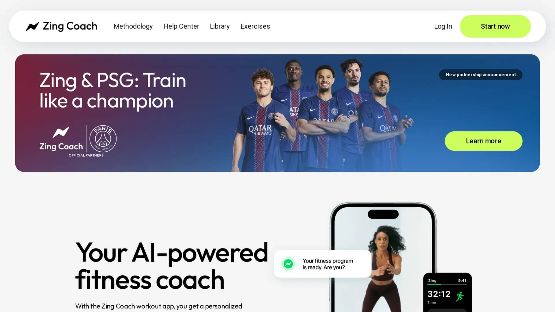 zing-coach homepage