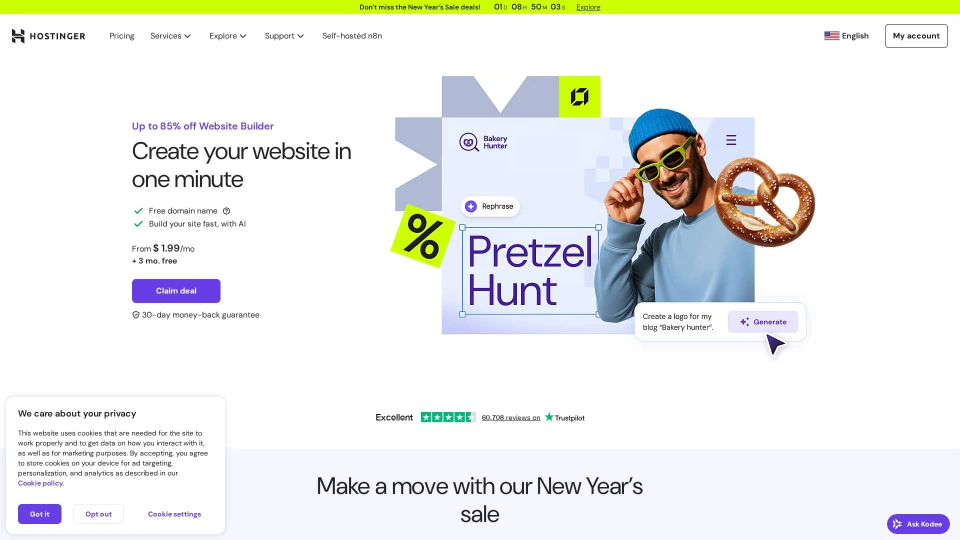 zyro homepage