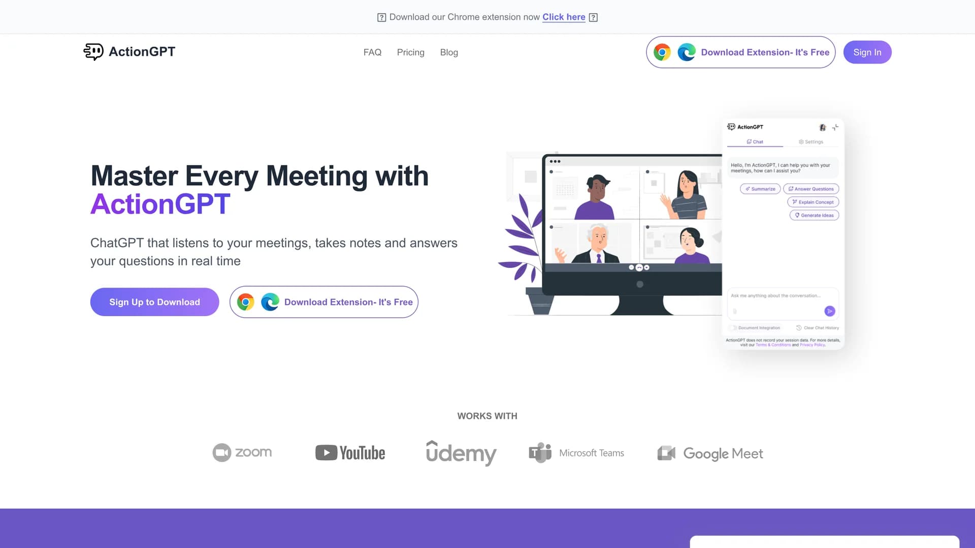 actiongpt homepage