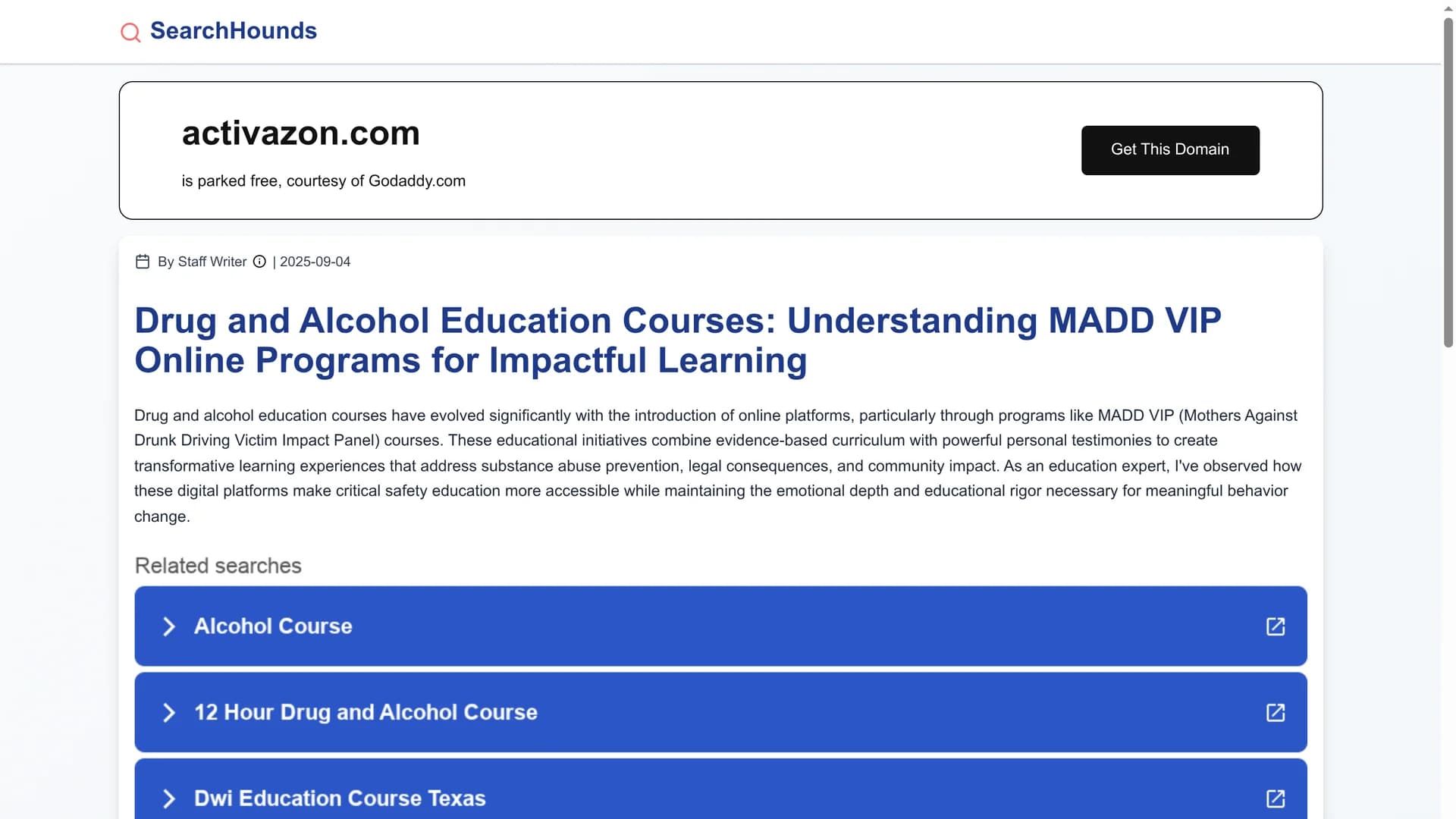 activazon homepage