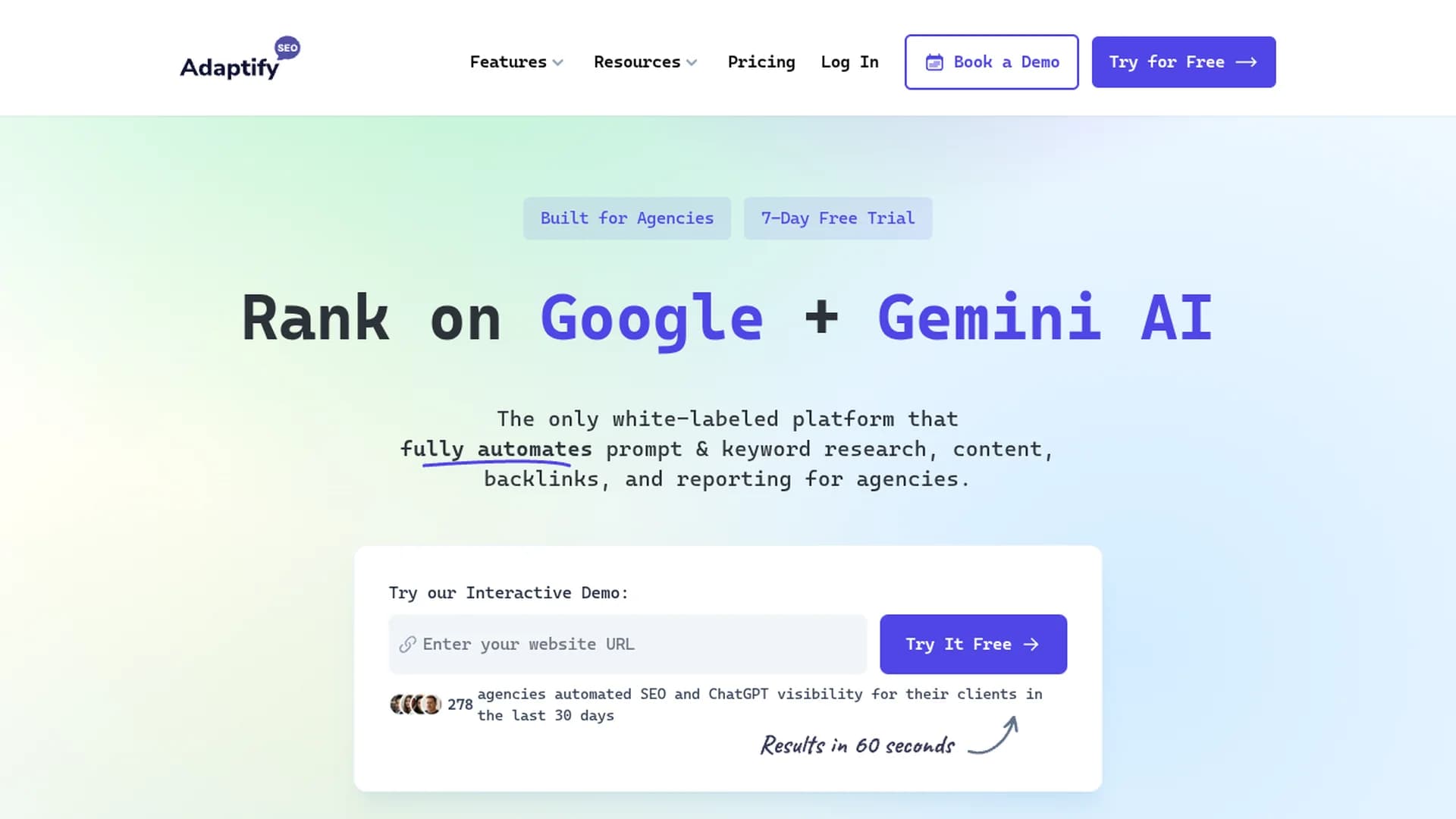 adaptify homepage