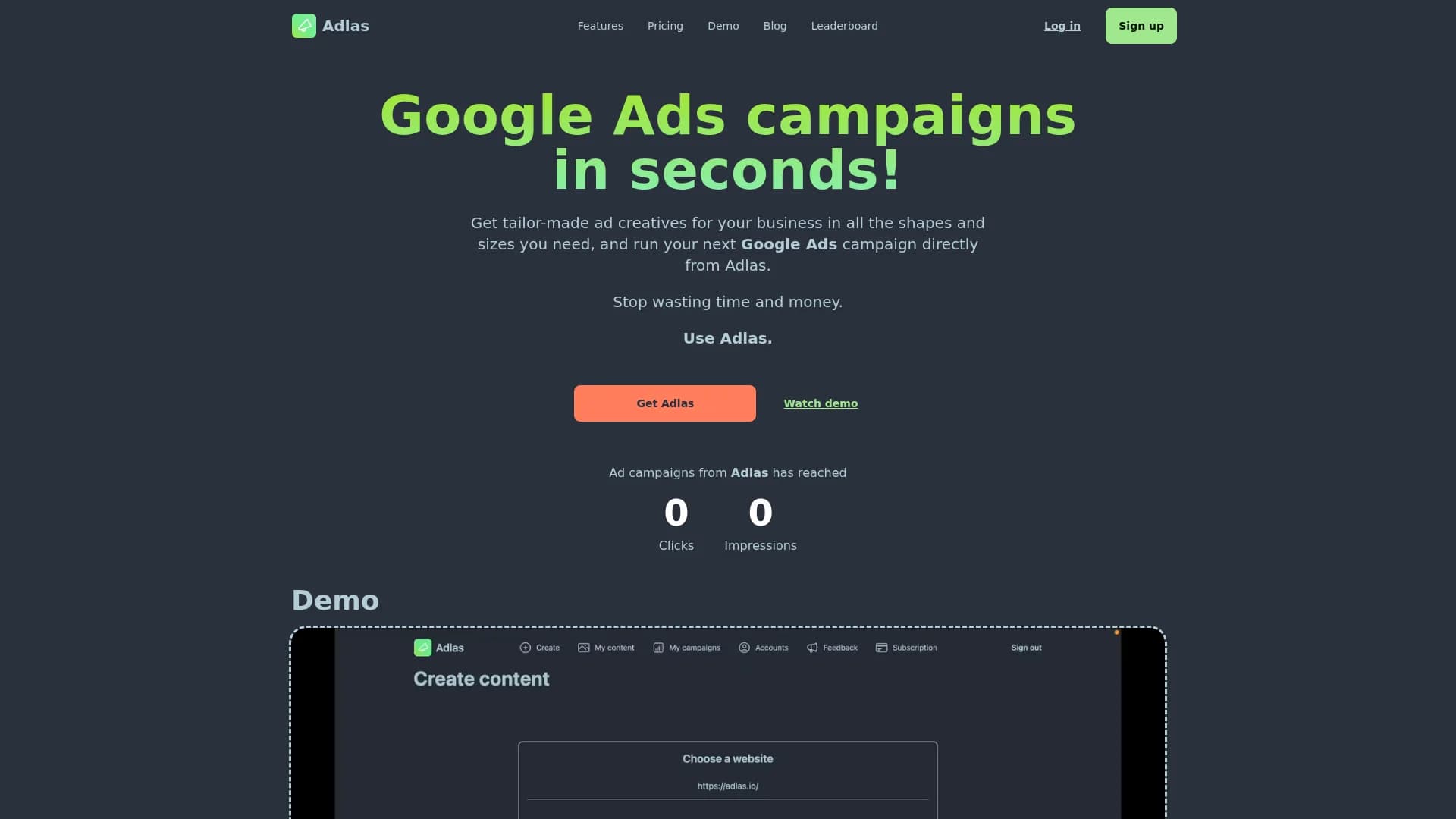 adlas-io homepage