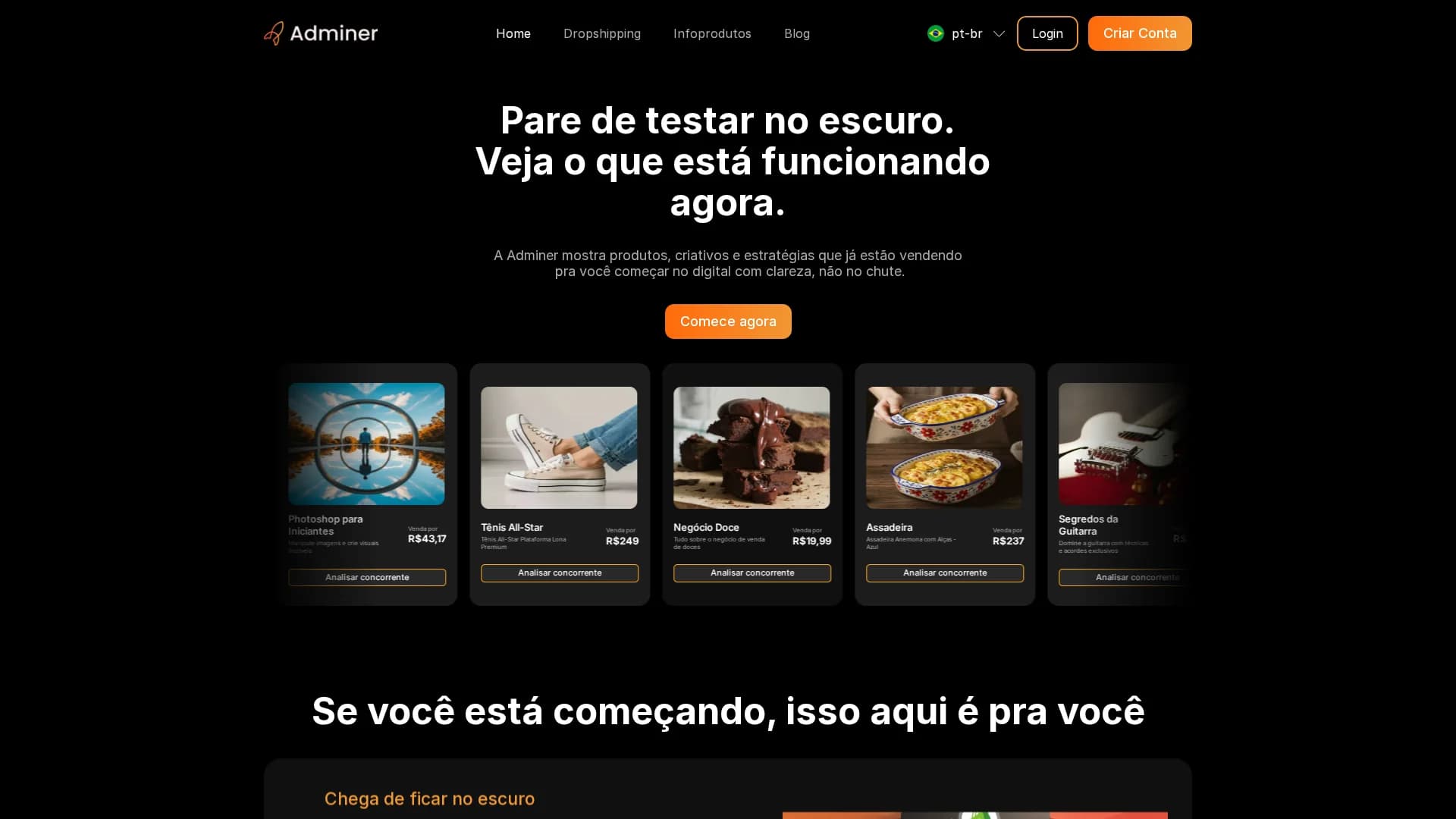 adminer homepage