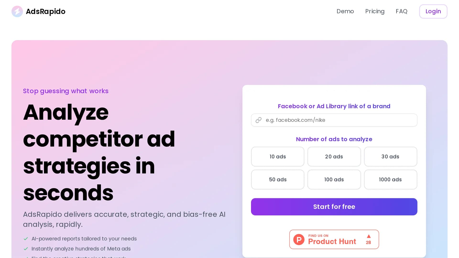 adsrapido homepage