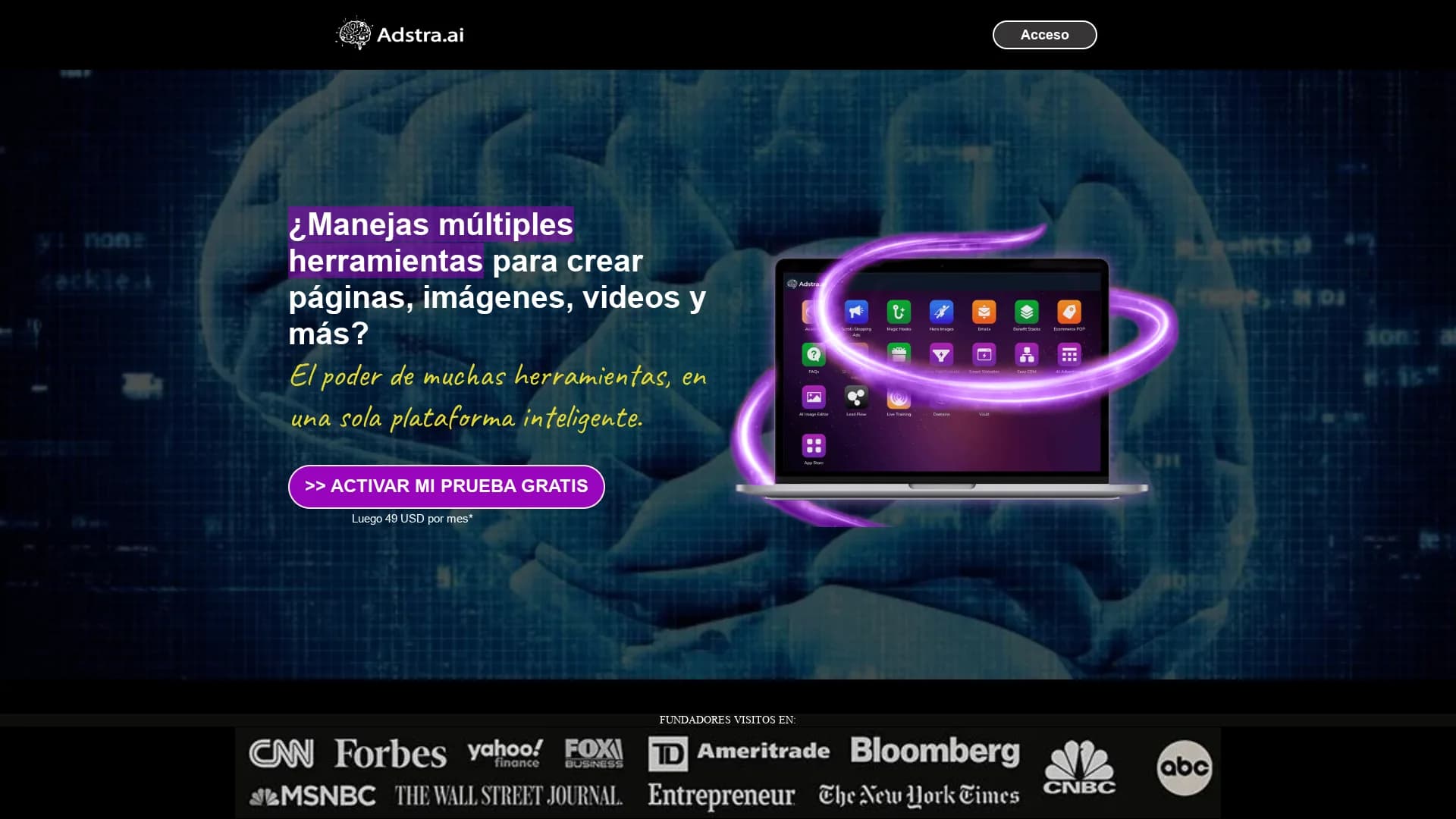 adstra homepage