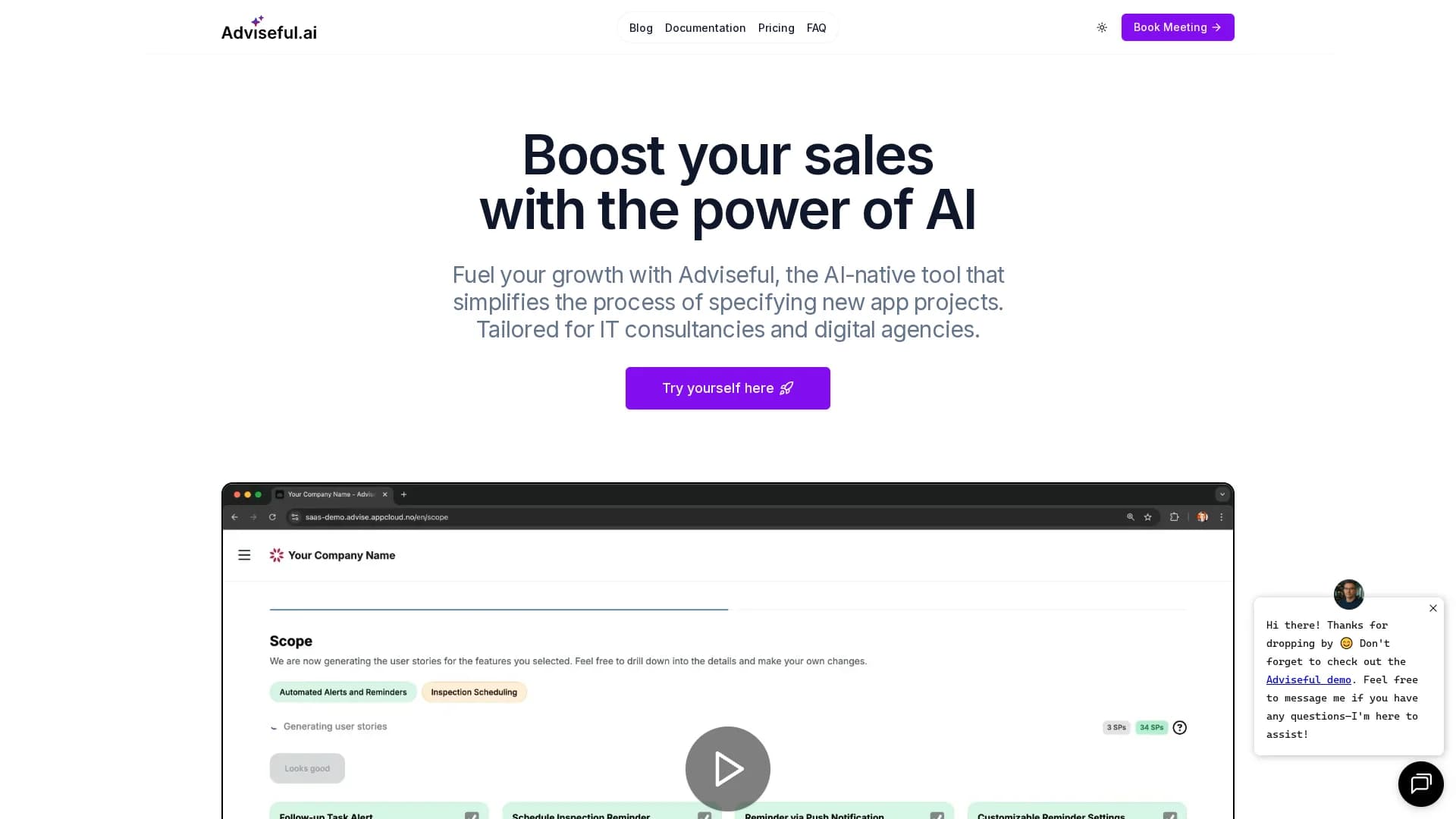adviseful homepage