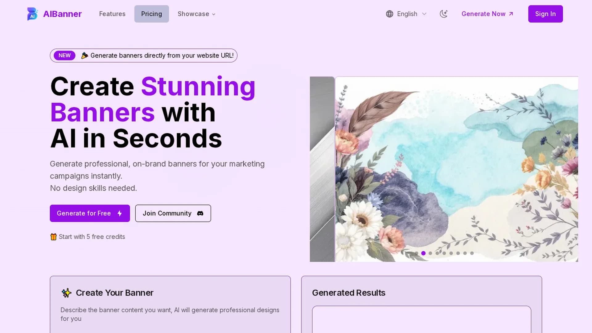 ai-banner-generator homepage