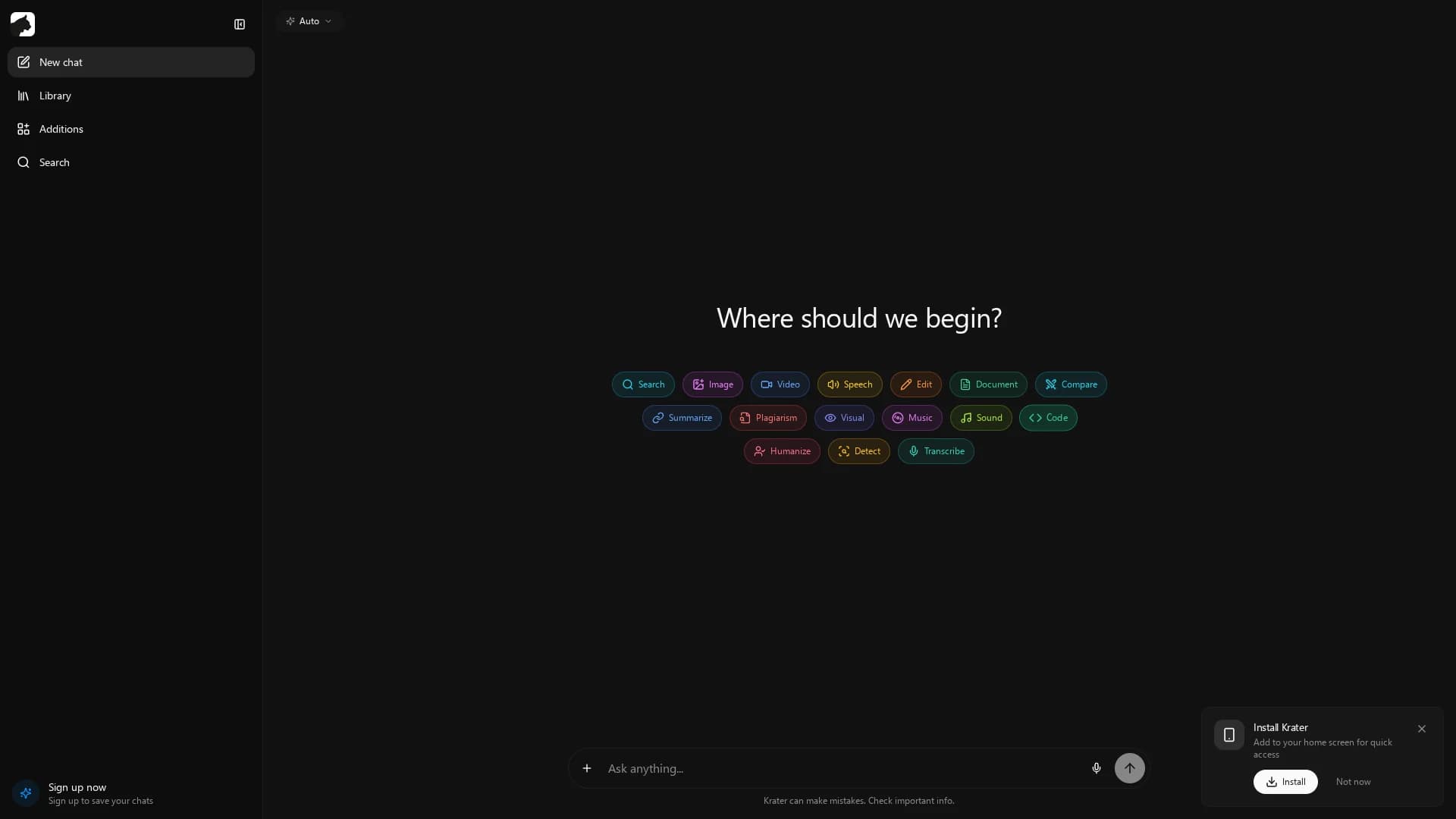 ai-code-creator homepage