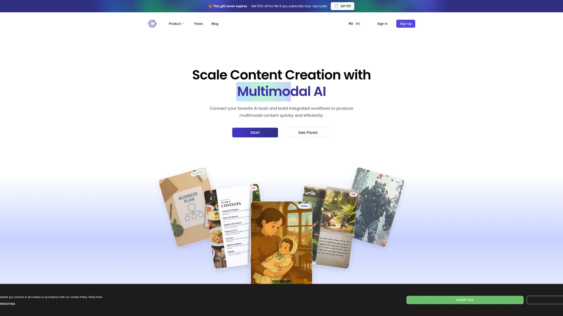 ai-content-labs homepage