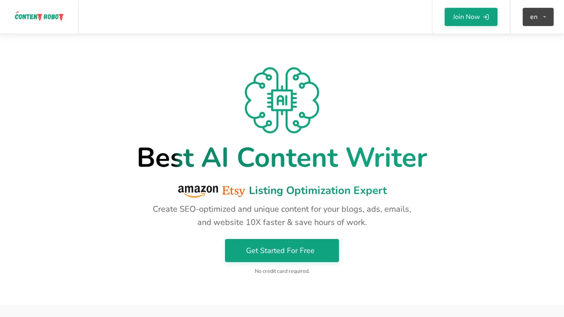 ai-content-writer homepage