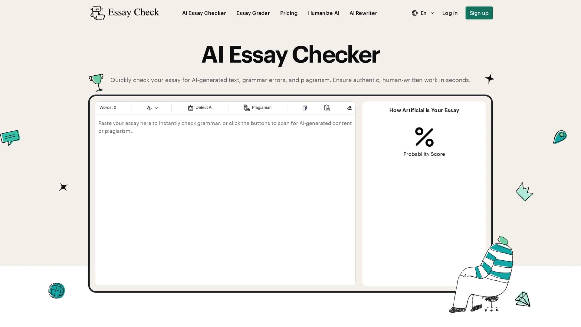 ai-essay-checker homepage