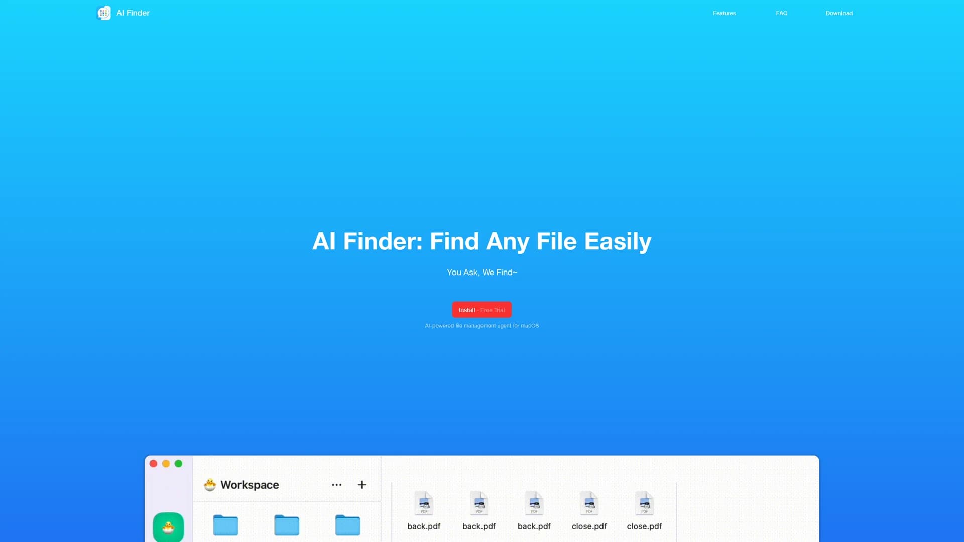 ai-finder homepage