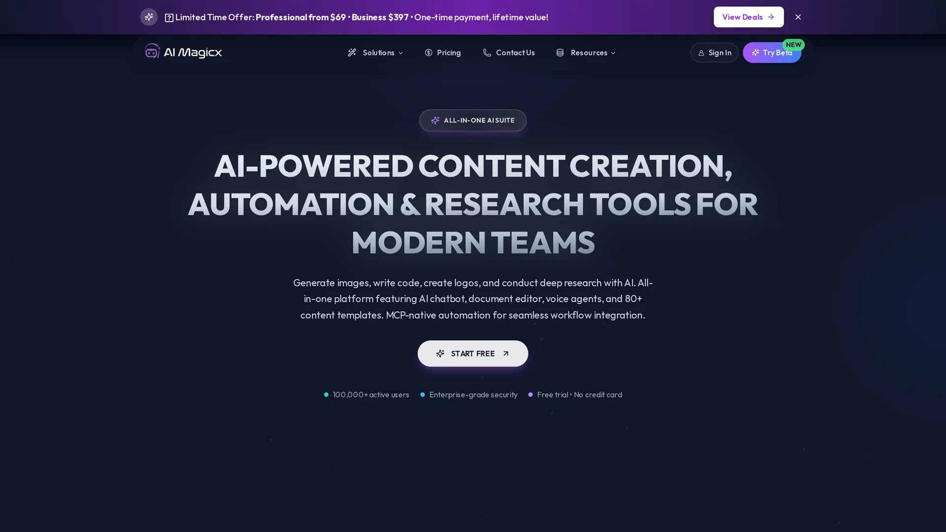 ai-magicx homepage