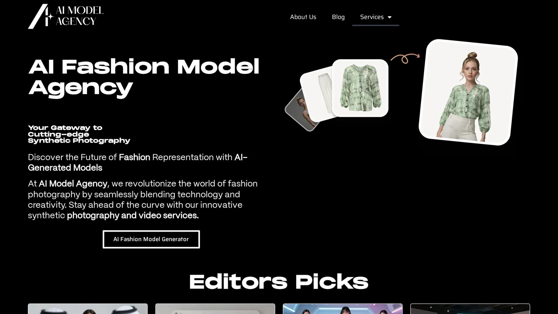 ai-model-agency homepage