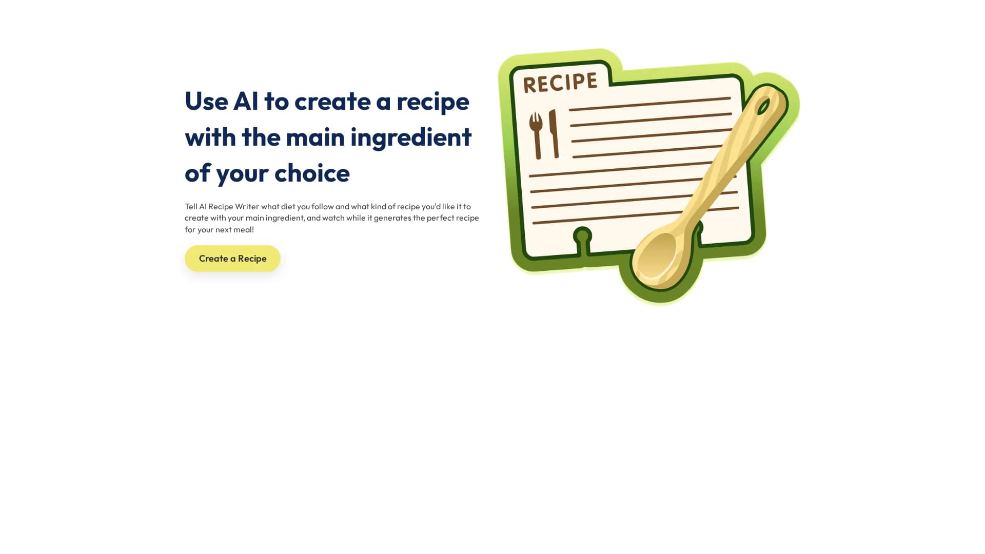 ai-recipe-writer homepage