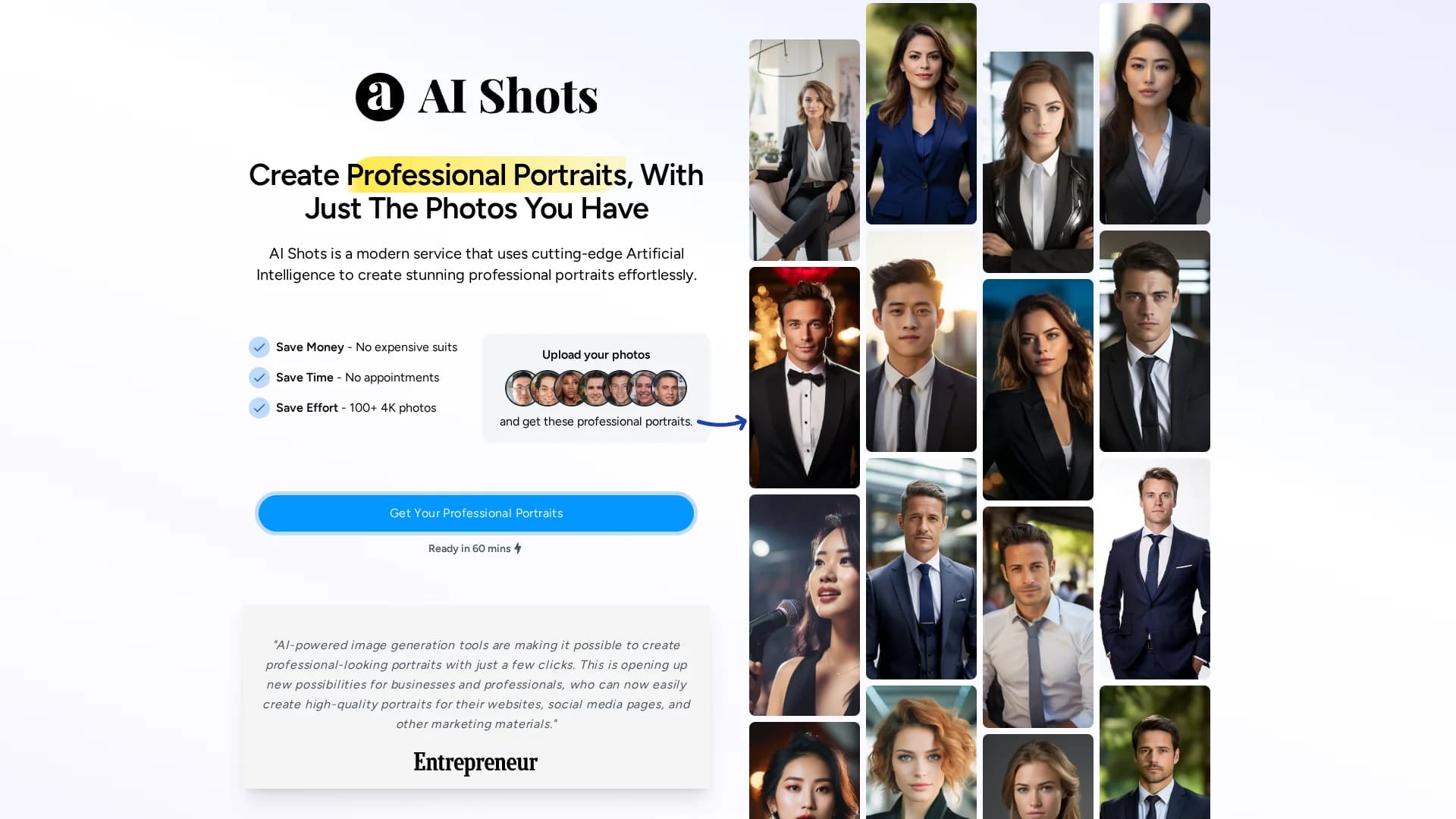 ai-shots homepage
