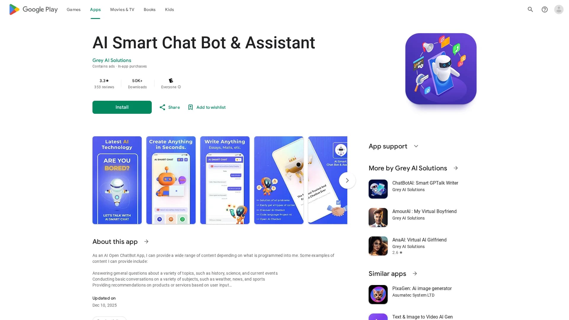 ai-smart-chat-bot-assistant homepage