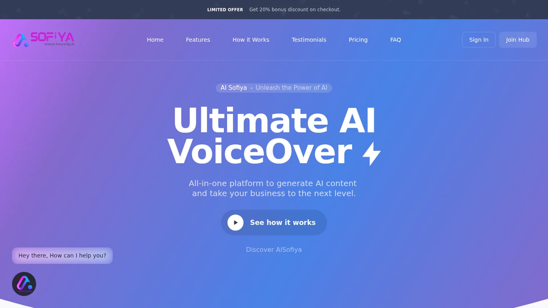ai-sofiya homepage