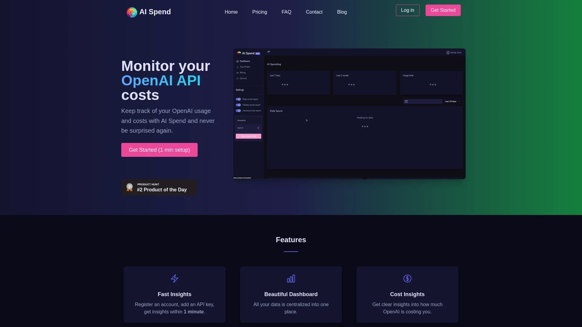 ai-spend homepage