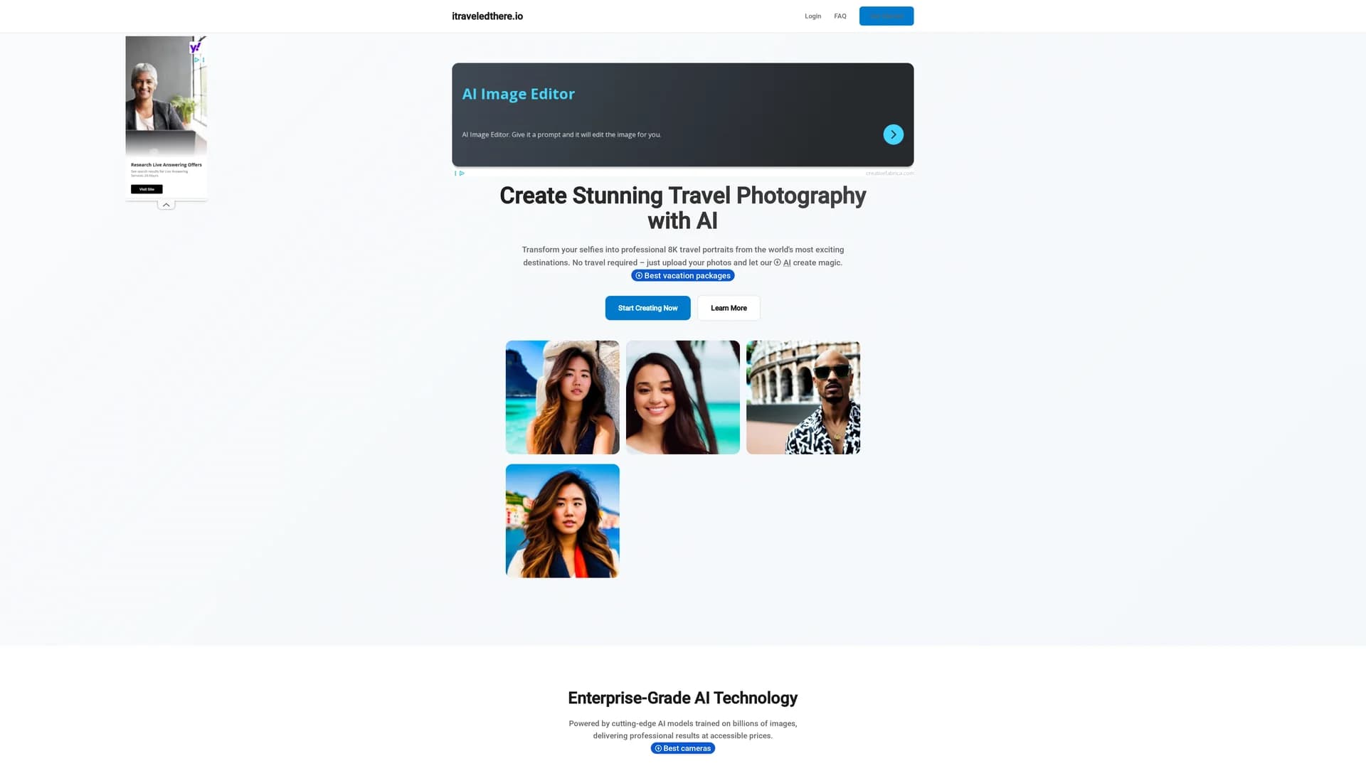 ai-travel-selfies homepage