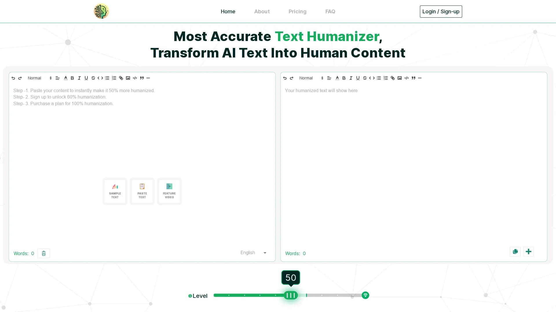ai2humanize homepage