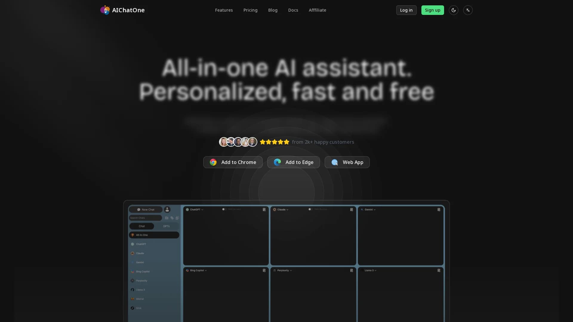 aichatone homepage