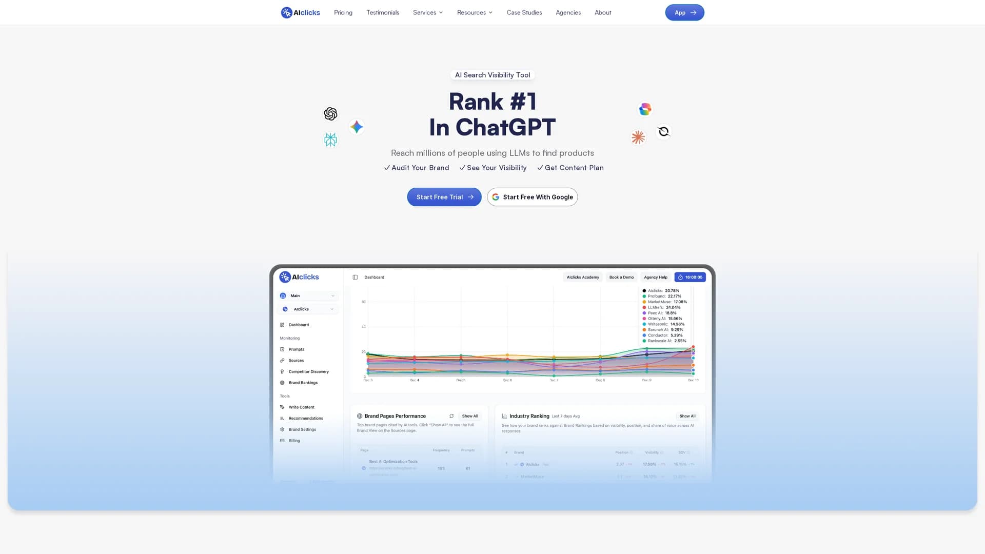 aiclicks homepage