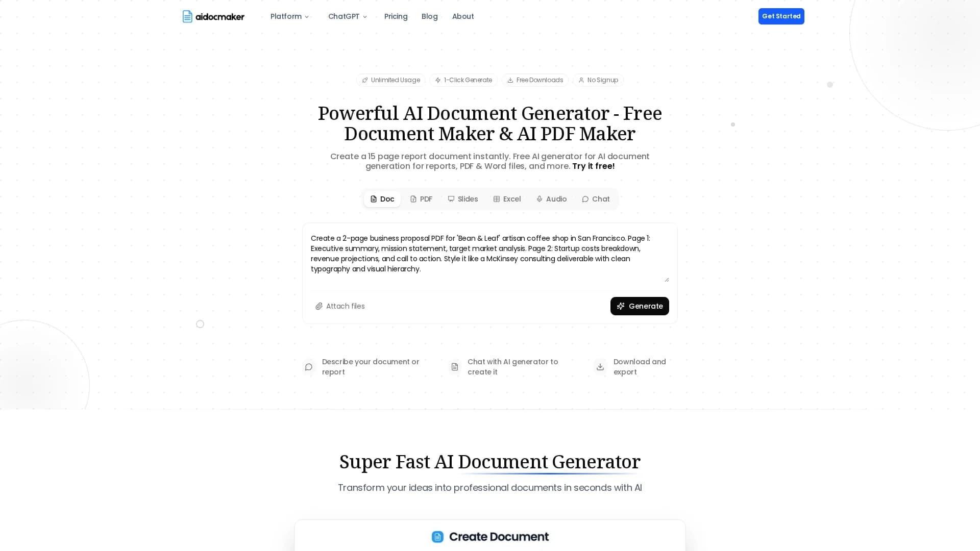 aidocmaker-com homepage