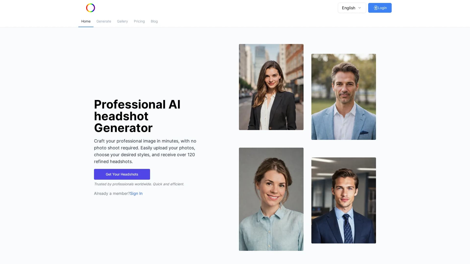 aiheadshots-net homepage