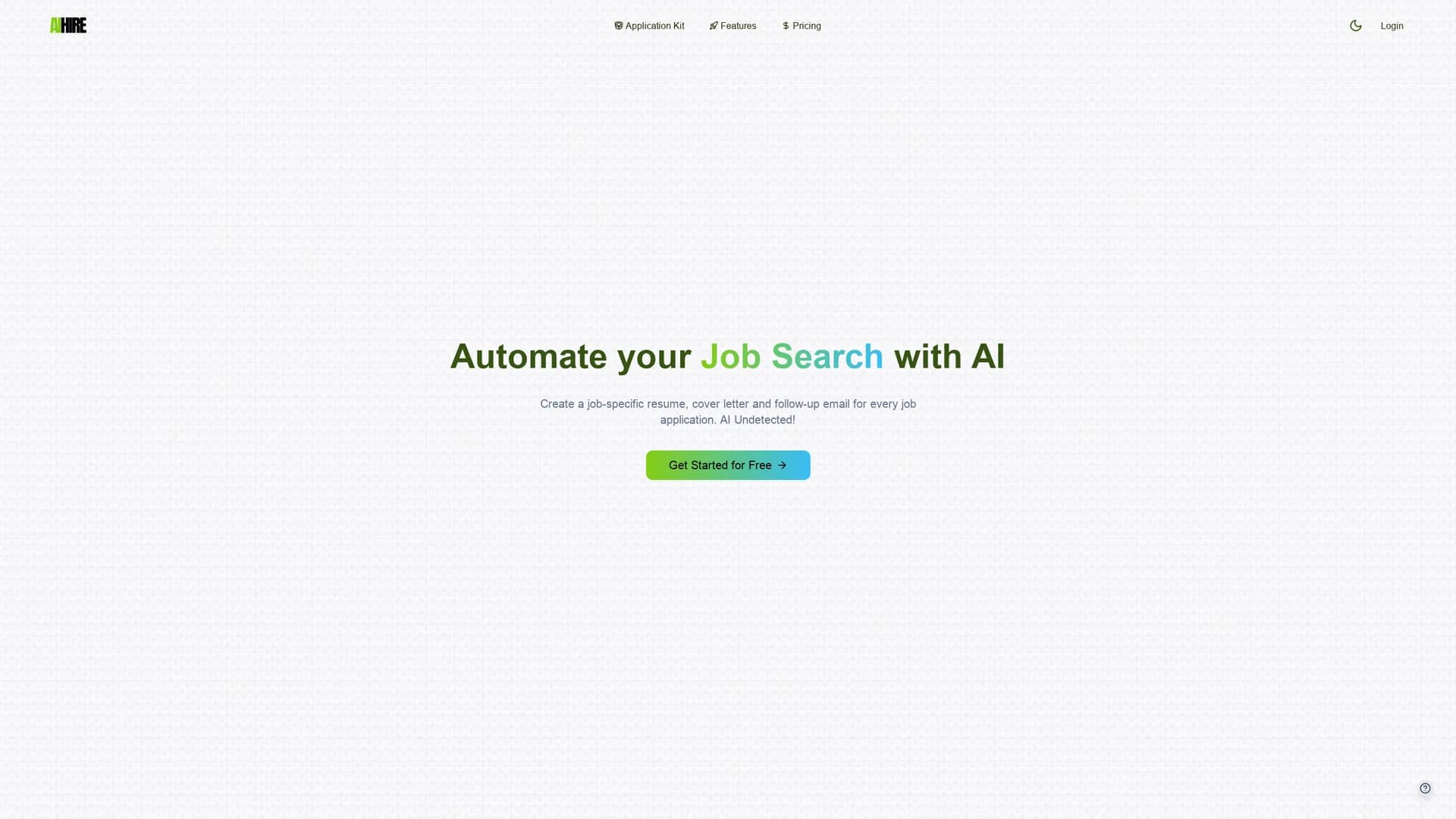 aihire homepage