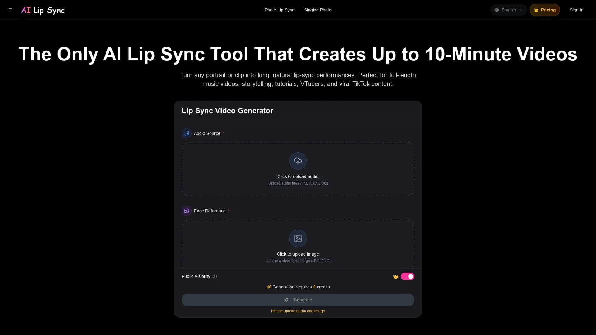 ailipsync-com homepage