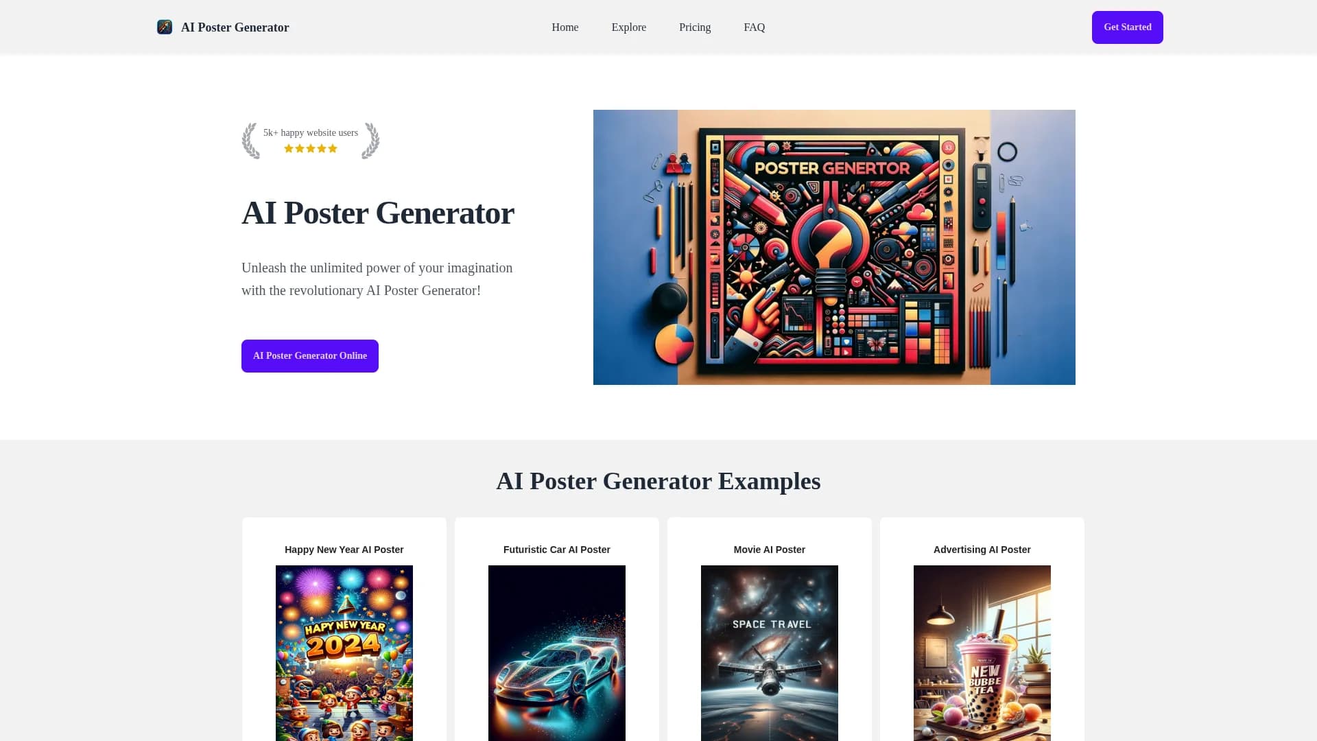 aipostergenerator homepage