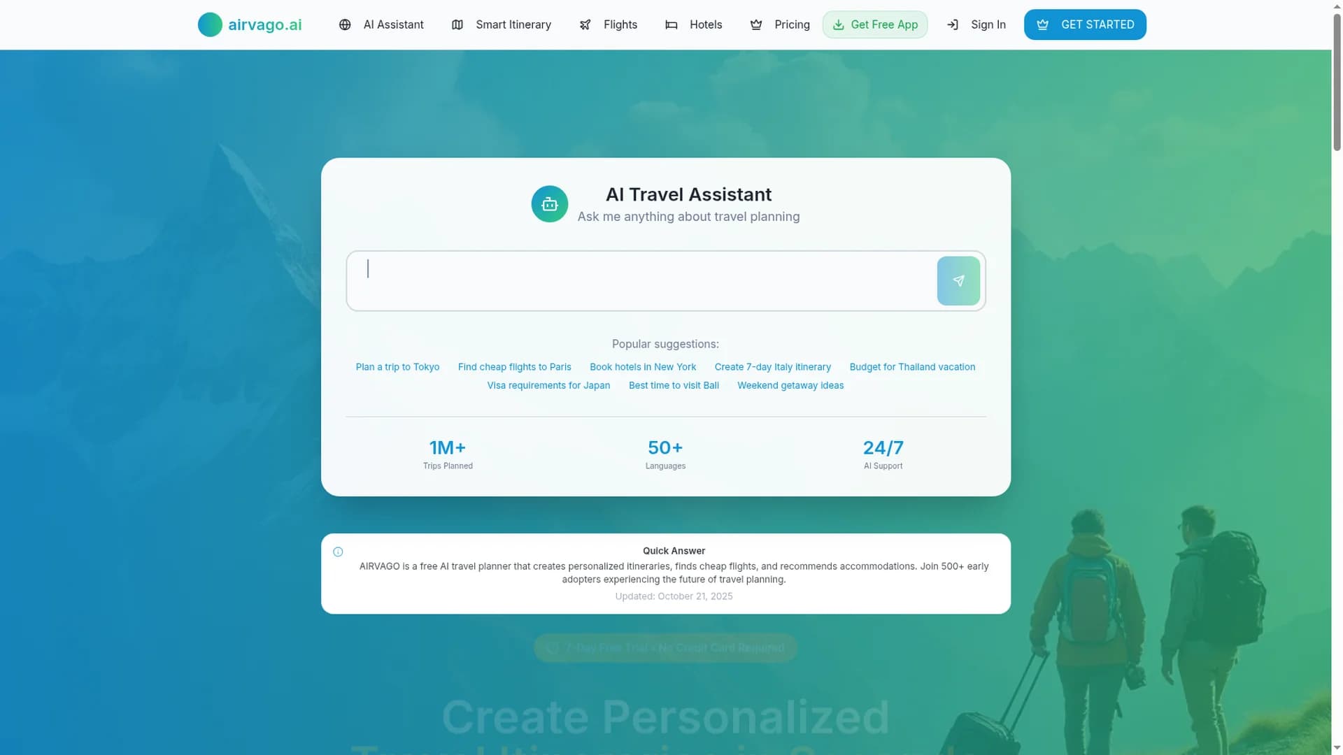 airvago-ai homepage