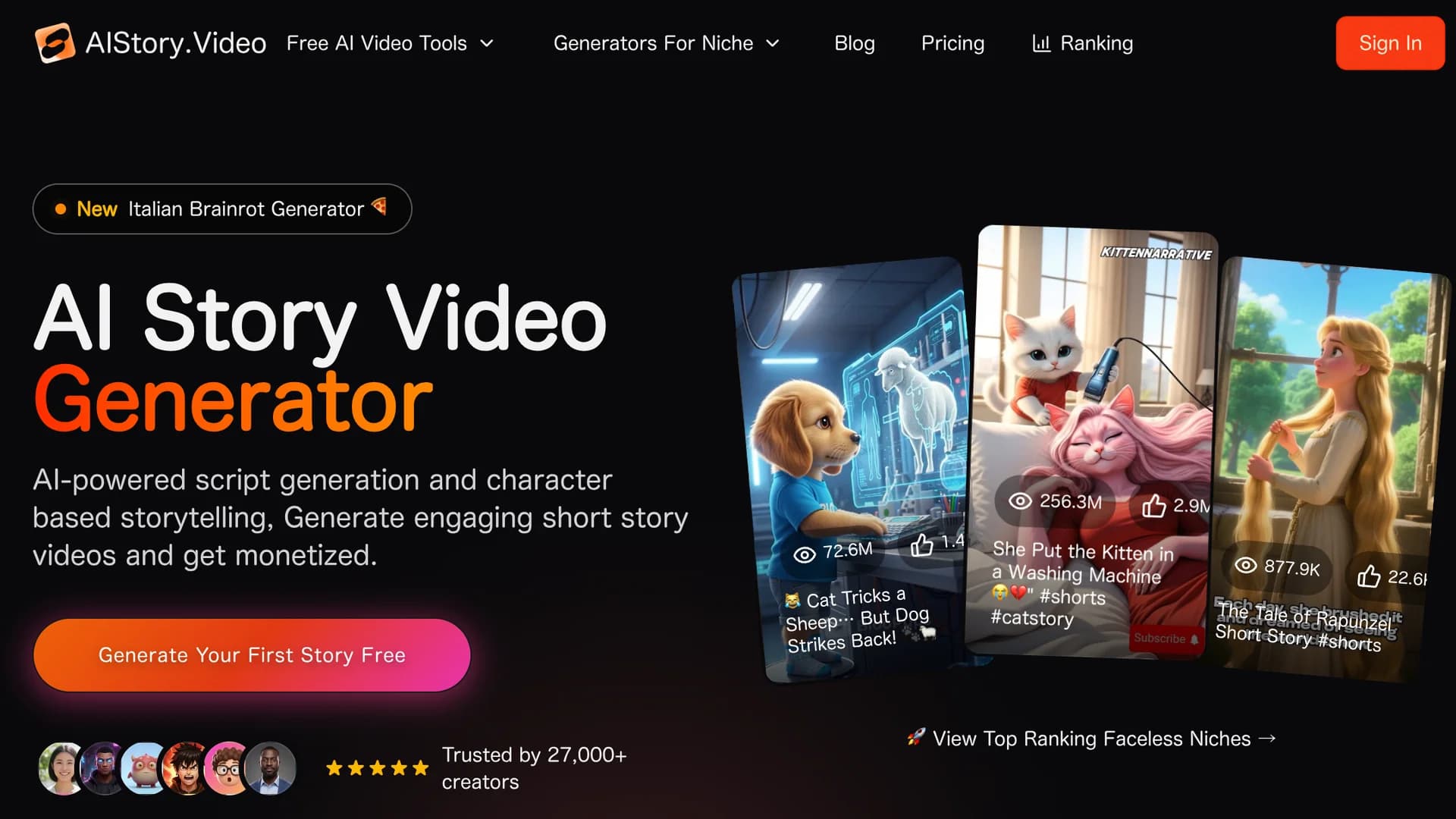 aistoryvideo homepage