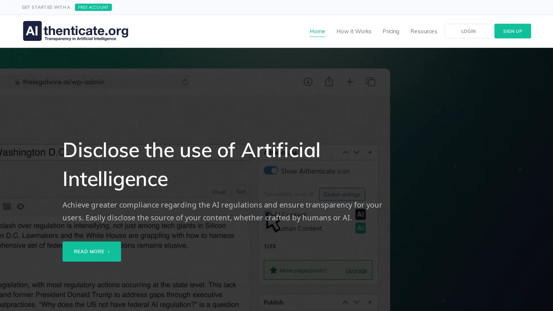 aithenticate homepage