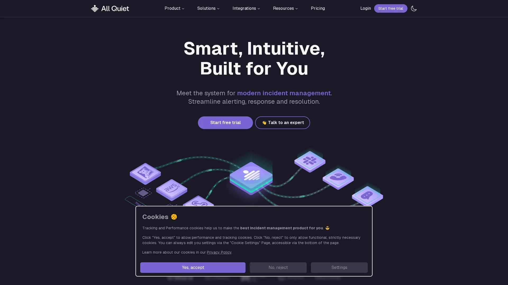 all-quiet homepage