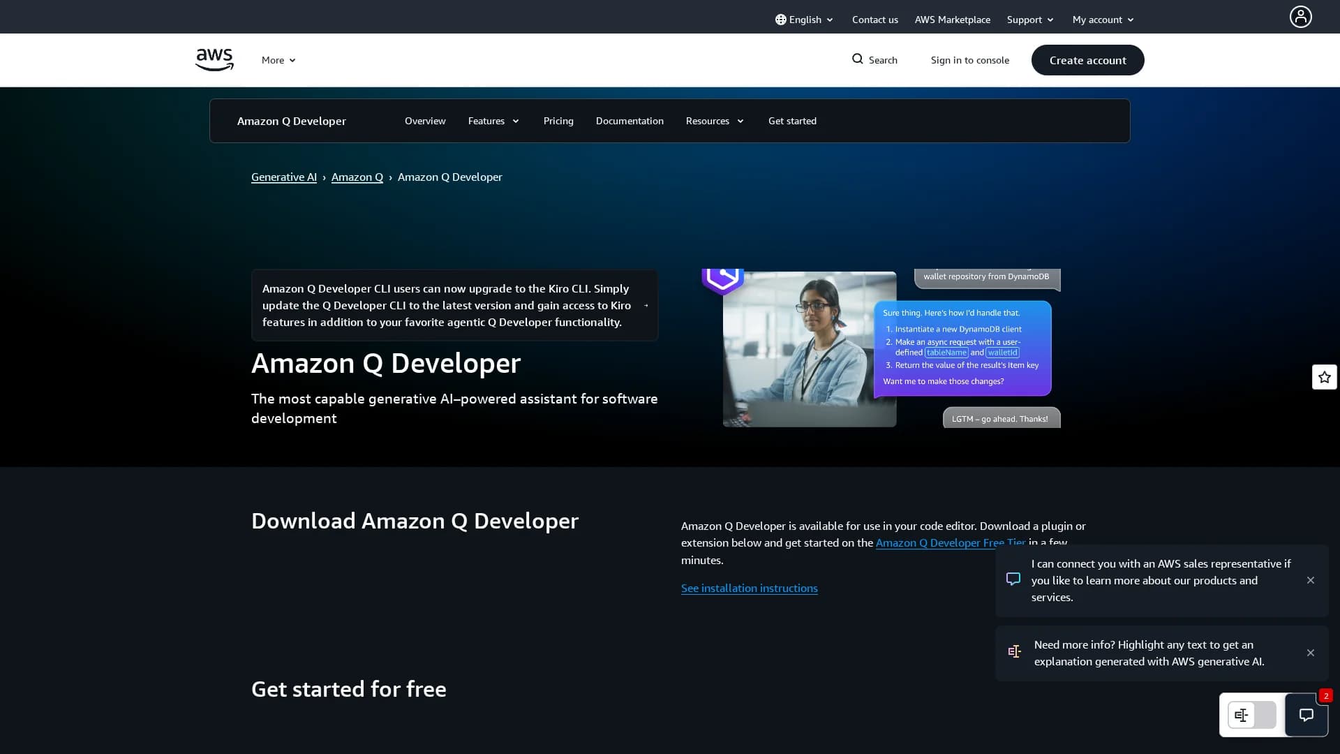 amazon-codewhisperer homepage