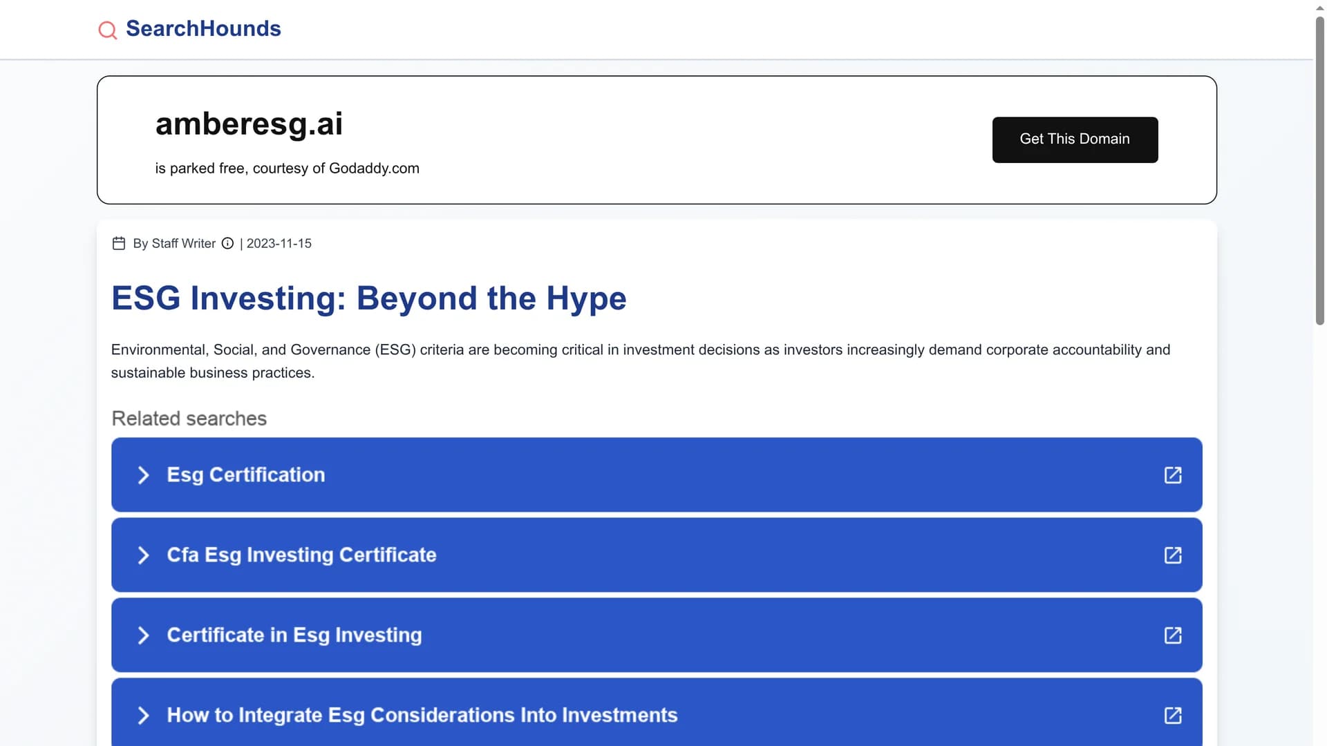 amberesg homepage