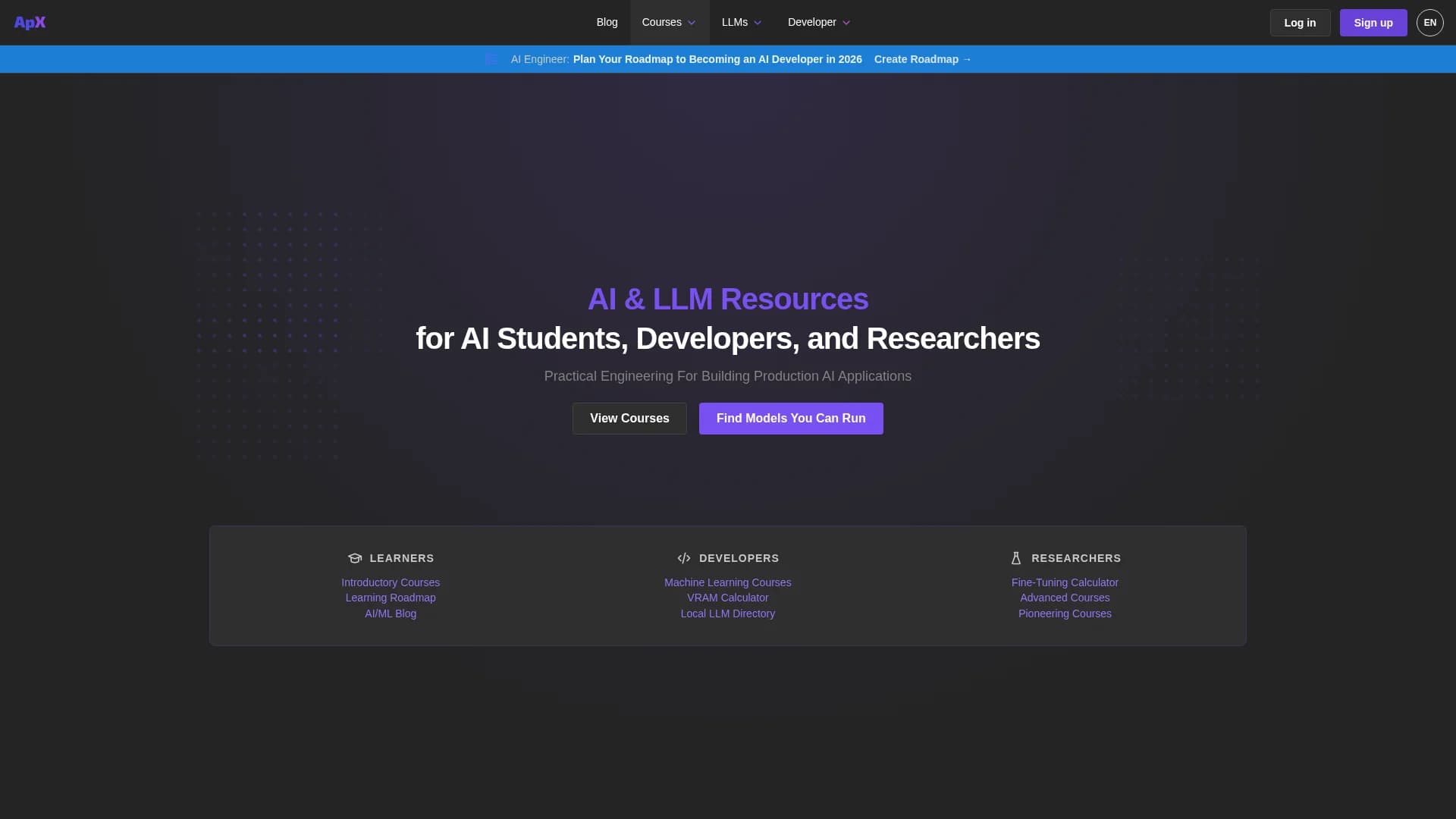 apx-machine-learning homepage