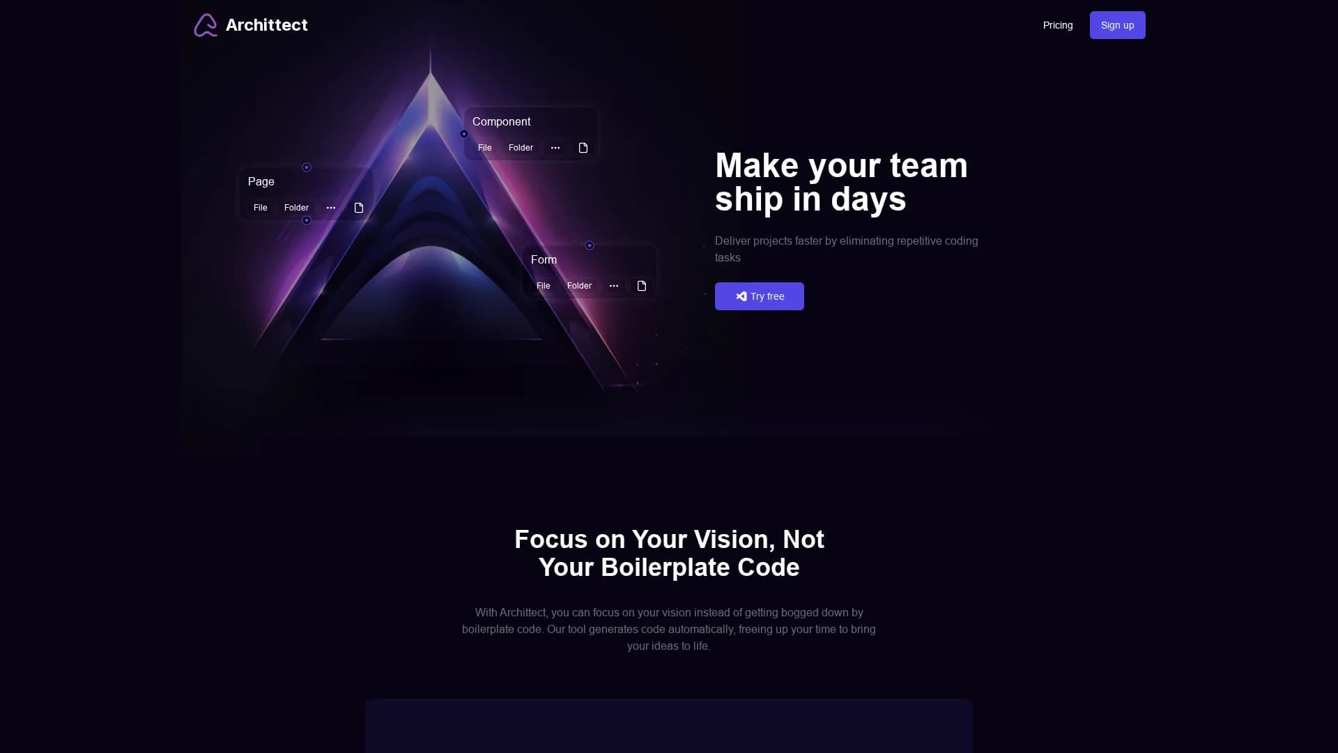 archittect homepage