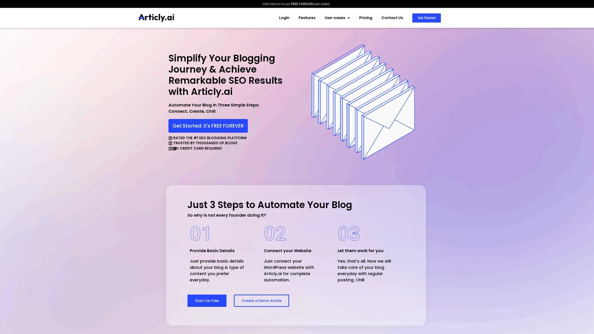 articly-ai homepage