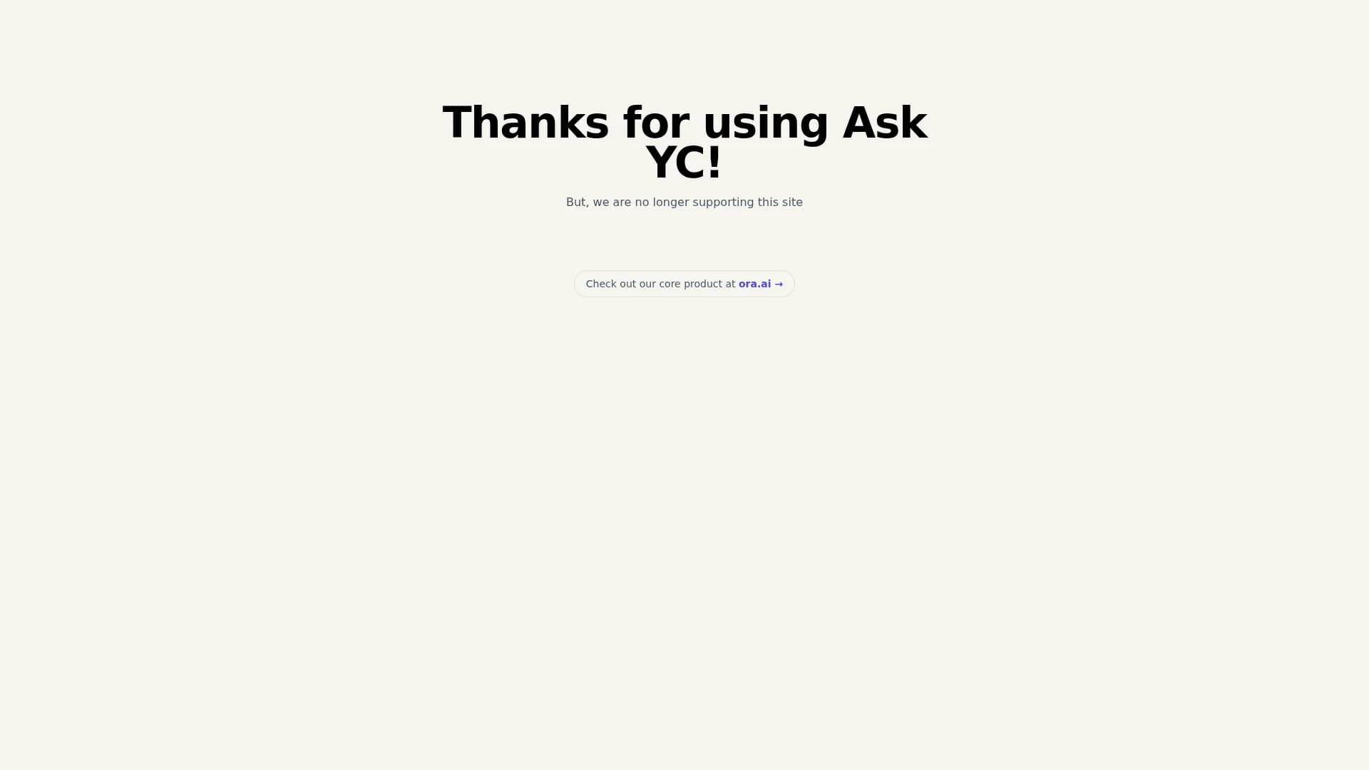 ask-yc homepage