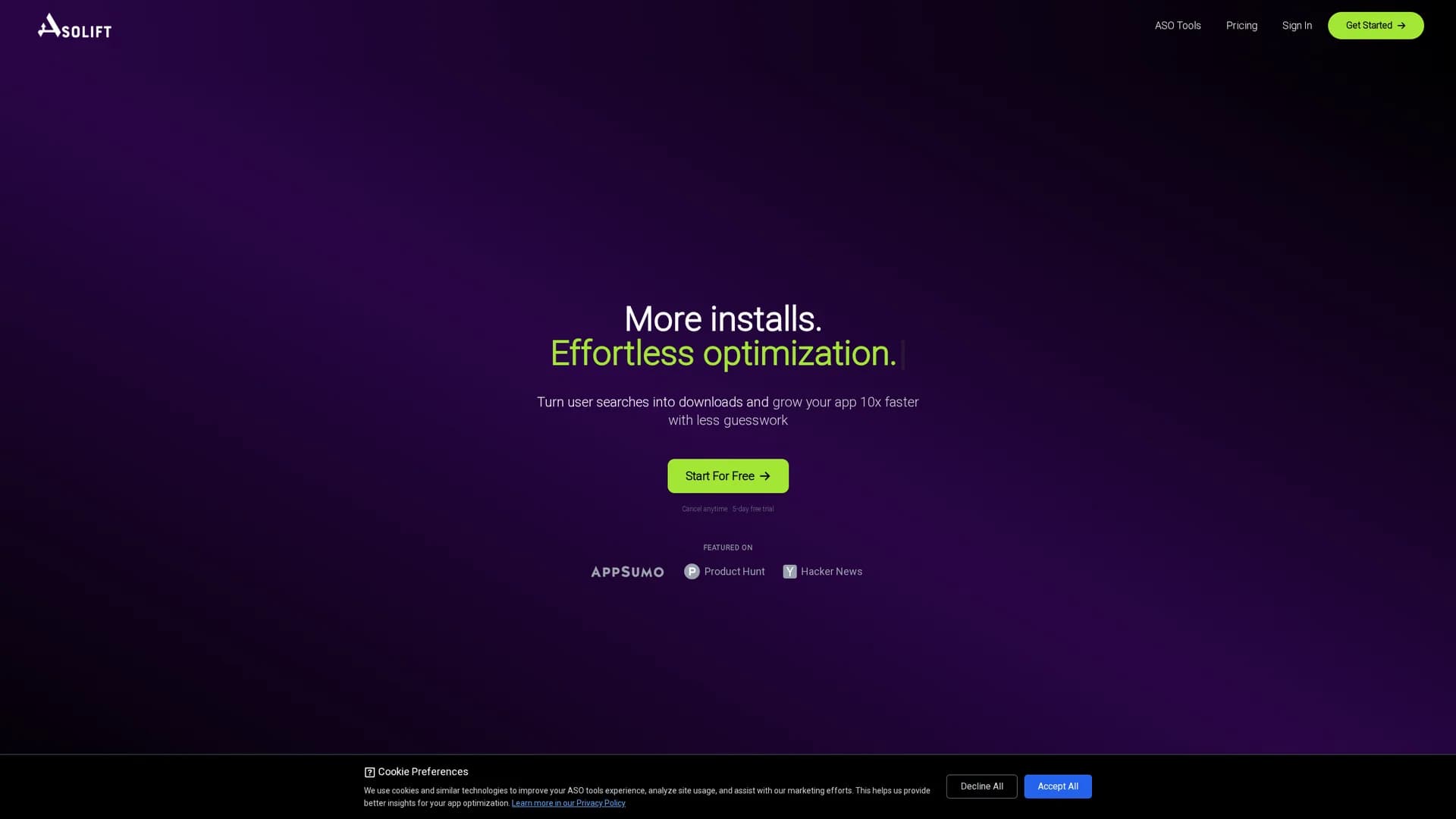 asolift homepage